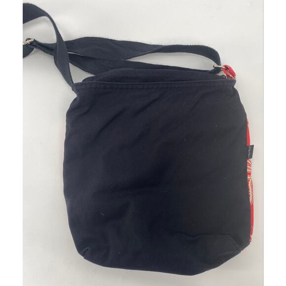 Lily Ryan Crossbody Shoulder Bag Purse zip floral red black white Adjustable - Picture 3 of 10